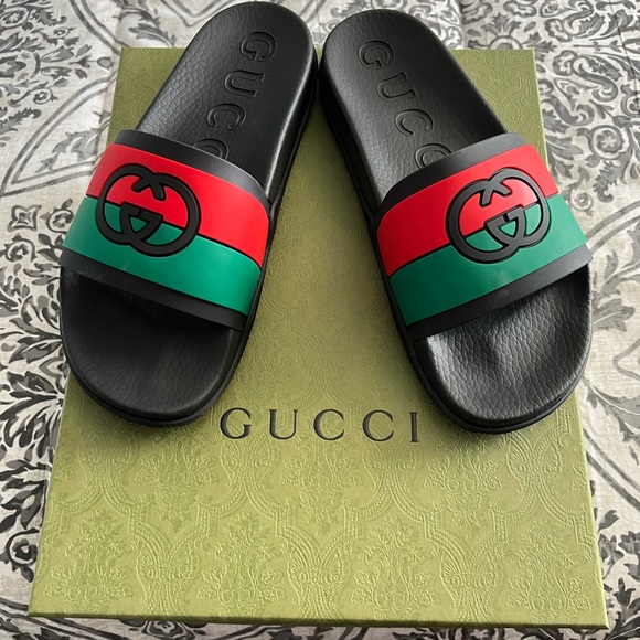 Gucci | Shoes | Gucci Slides Mens Red 